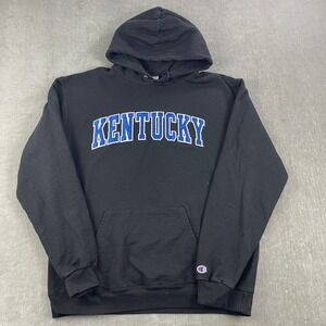 Kentucky Wildcats Champion Mens‎ Large Black Hoodie Graphic Pullover